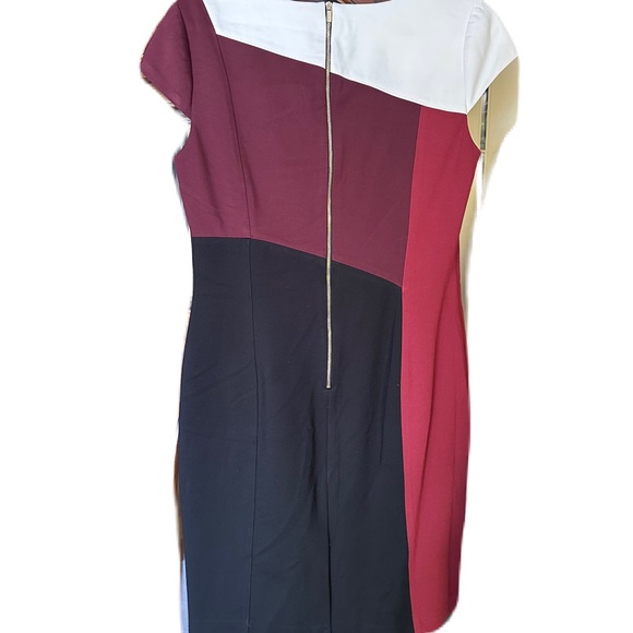 White-House Black Market Knee Length Dress With Zip Up Back. Size 8 - Picture 7 of 8